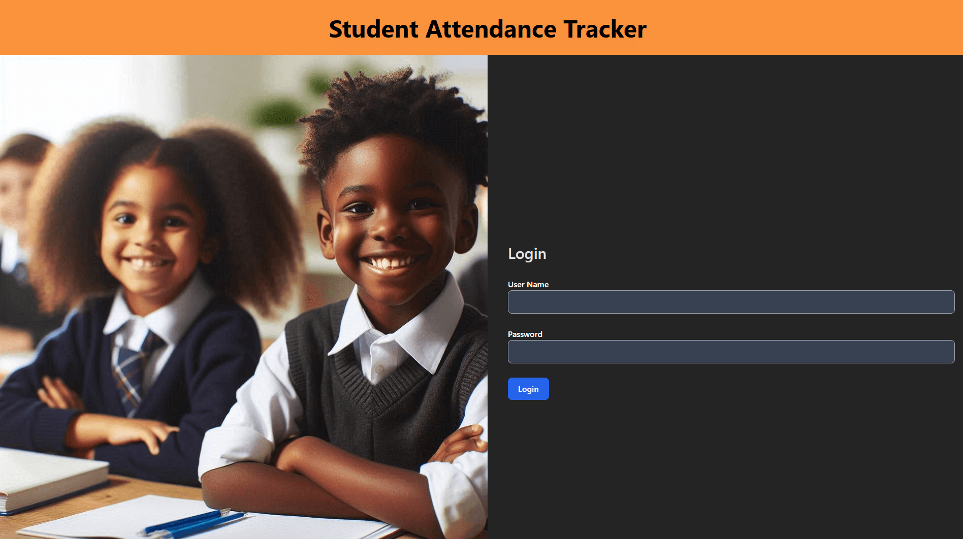 A Web based application for tracking student attendance image